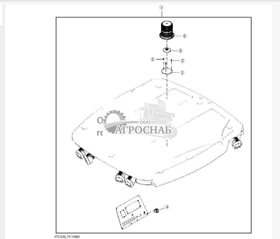 Комплект вращающегося проблескового маячка 